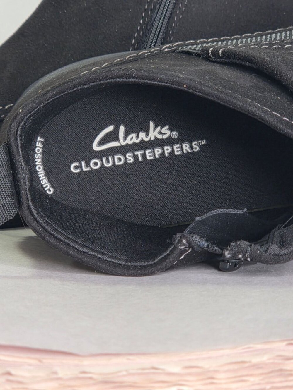 NWOT Clarks Cloudsteppers Breeze Cora Black Boots - Picture 6 of 7
